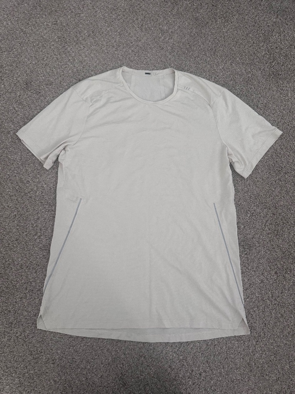 Mens White Lululemon Fast and Free Running Shirt Size Small